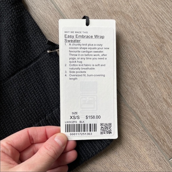 Lululemon Easy Embrace Wrap Sweater in Black - Picture 4 of 5